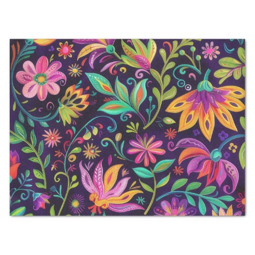 Whimsical Floral design  Tissue Paper