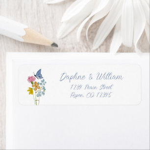 Whimsical Floral Doodle Label