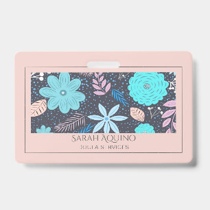 Whimsical Floral Doula Or Midwife Badge