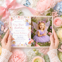 Whimsical Floral Fairy First 1st Birthday Photo