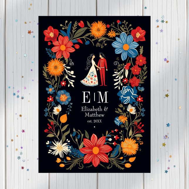 Whimsical Floral Fiesta Wedding Program (Whimsical Floral Fiesta Wedding Program)