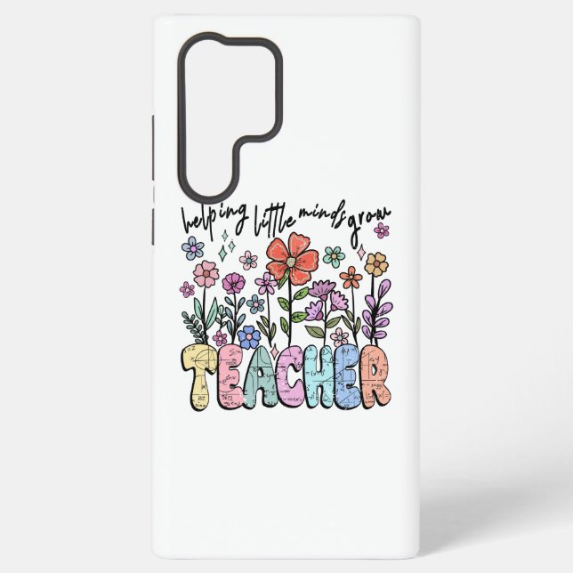 Whimsical Floral Garden Teacher Samsung Galaxy Case (Back)