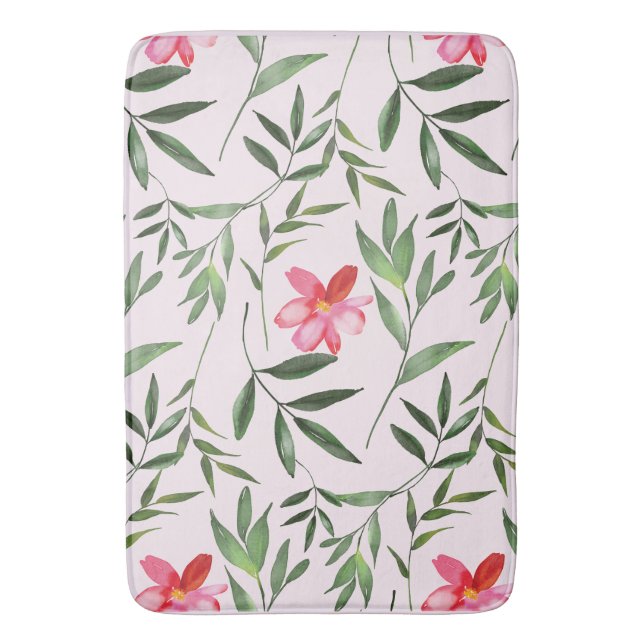 Whimsical Floral Light & Lovely  Bath Mat (Front Vertical)