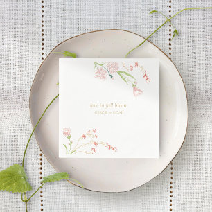 Whimsical Floral Love in full Bloom Napkins