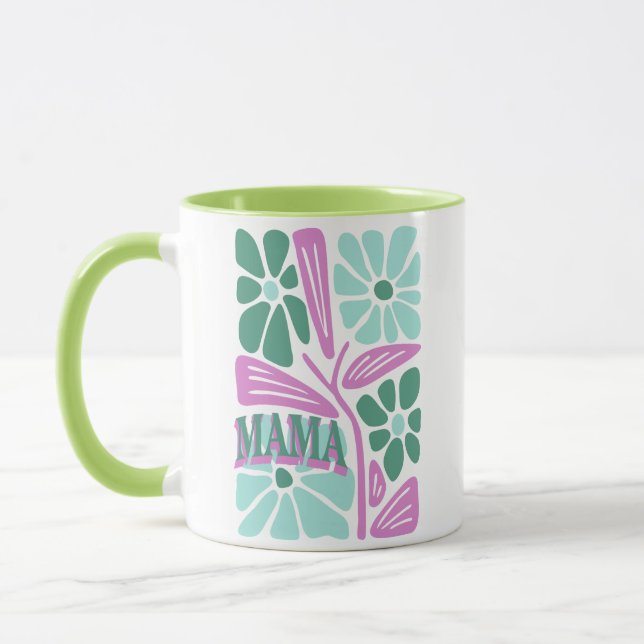 Whimsical Floral Mom  Mug (Left)