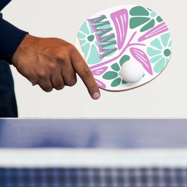 Whimsical Floral Mom  Ping Pong Paddle (Insitu)