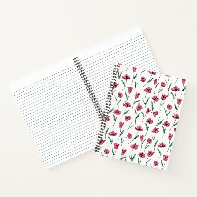 Whimsical Floral Notebook - Scribbly Flowers (Inside)