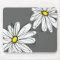 Whimsical Floral Pattern in yellow gray