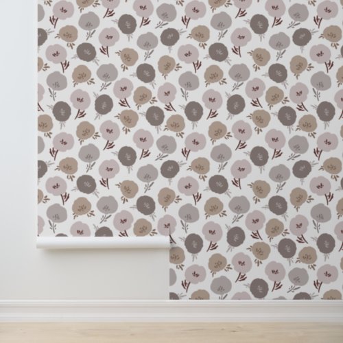 Whimsical Floral Pattern Wallpaper