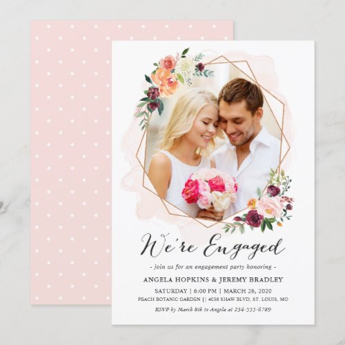 Whimsical Floral Photo Engagement Announcement