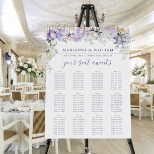 Whimsical Floral Romantic Wedding Seating Chart Foam Board