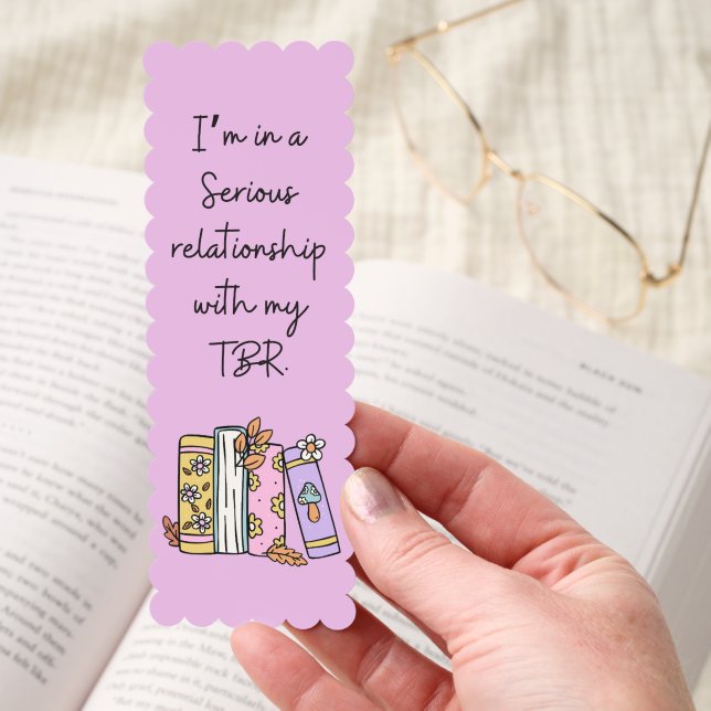 Whimsical Floral TBR  Custom Name Bookmarks (Hand)