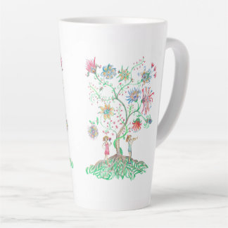Whimsical Floral Tree Latte Mug