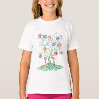 Whimsical Floral Tree T-Shirt
