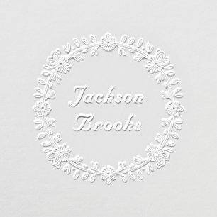 Whimsical Floral Vine Custom Embosser