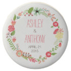 Whimsical Floral Wreath Personalized Wedding Favor