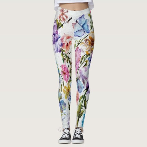 WHIMSICAL FLORALS LEGGINGS