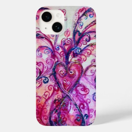 WHIMSICAL FLOURISHES bright pink red purple Case_Mate iPhone 14 Case