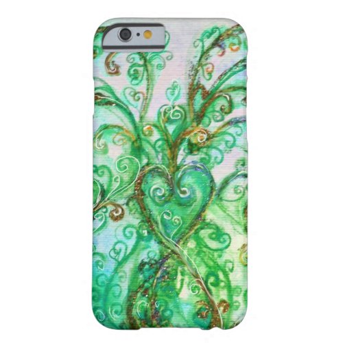 WHIMSICAL FLOURISHES bright teal green white Barely There iPhone 6 Case
