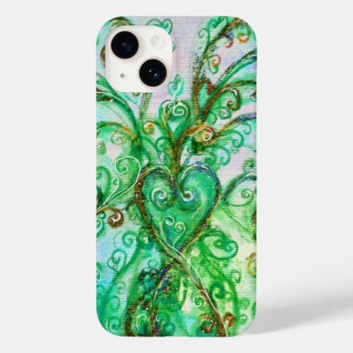 WHIMSICAL FLOURISHES bright teal green white Case_Mate iPhone 14 Case