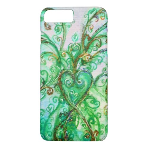 WHIMSICAL FLOURISHES bright teal green white iPhone 8 Plus7 Plus Case