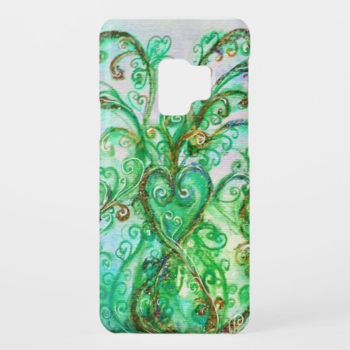 WHIMSICAL FLOURISHES bright teal green white Case_Mate Samsung Galaxy S9 Case