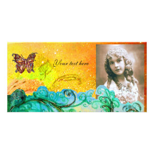 WHIMSICAL FLOURISHES bright yellow,blue green,red Card