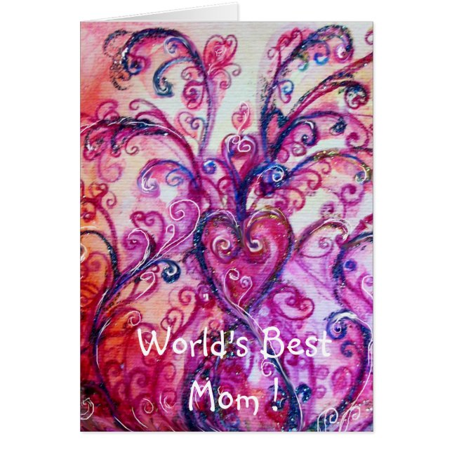 WHIMSICAL FLOURISHES HEART  / World's Best Mom (Front)