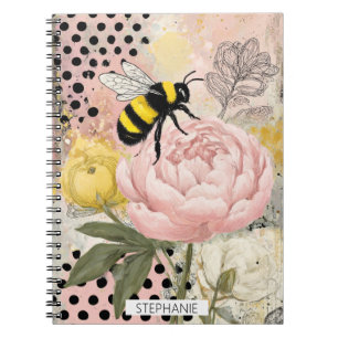 Whimsical Flower and Bee – Cozy Floral (2) Notebook