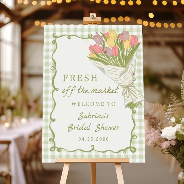 Whimsical Flower Bridal Shower Welcome Foam Board (Creator Uploaded)
