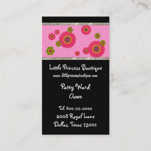 Customizable Whimsical Flower Business Cards