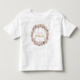 Whimsical flower fairy garden birthday toddler t-shirt