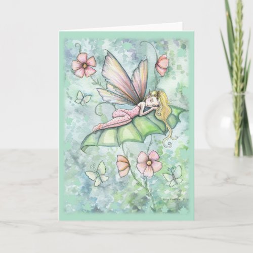 Whimsical Flower Fairy Greeting Card