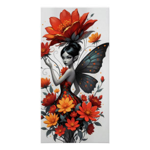 Whimsical Flower Fairy Poster