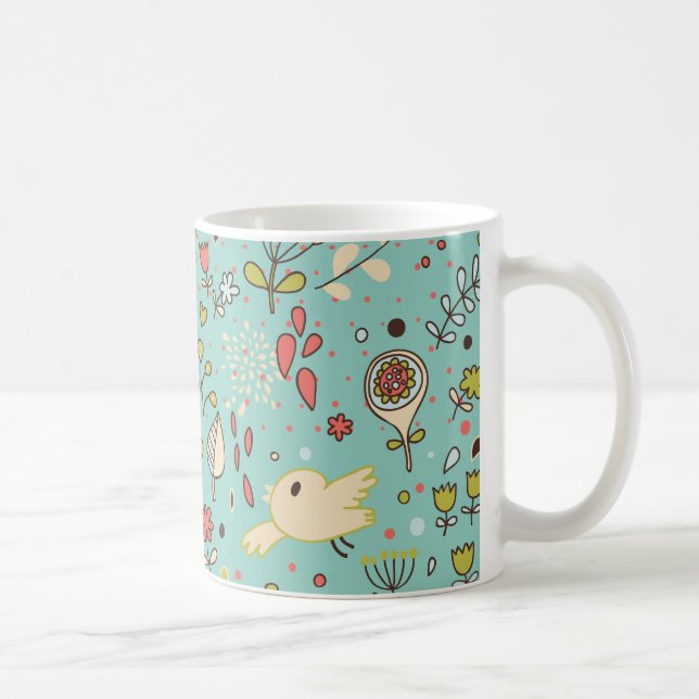 Whimsical Flower Garden Coffee Mug (Right)
