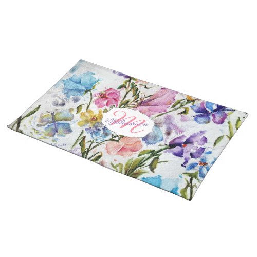 WHIMSICAL FLOWER GARDEN PLACEMAT