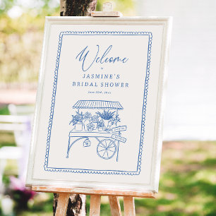 Whimsical Flower Market Bridal Shower Welcome Sign