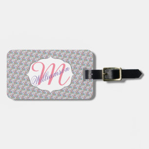 WHIMSICAL FLOWER PATTERN LUGGAGE TAG
