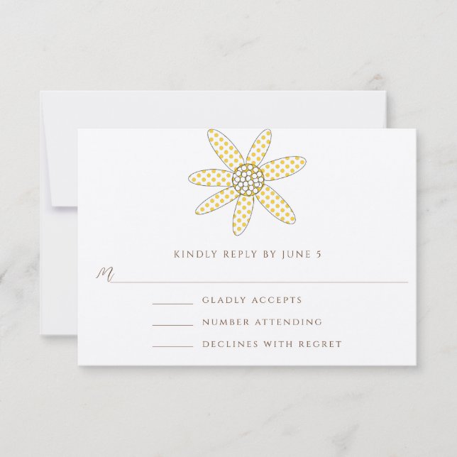 Whimsical Flower Tree Wedding Response Cards (Front)