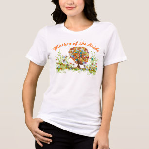 Whimsical Flower Tree Wedding Tri-Blend Shirt