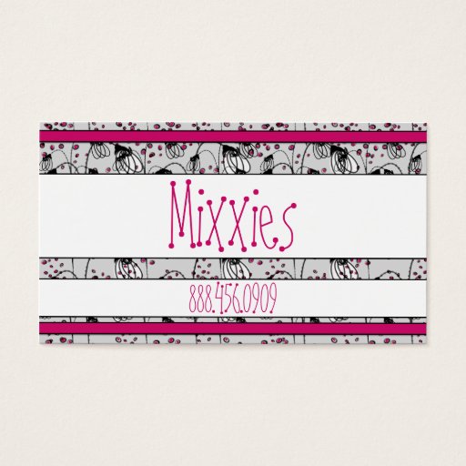 Customizable Whimsical Flowers Business Cards