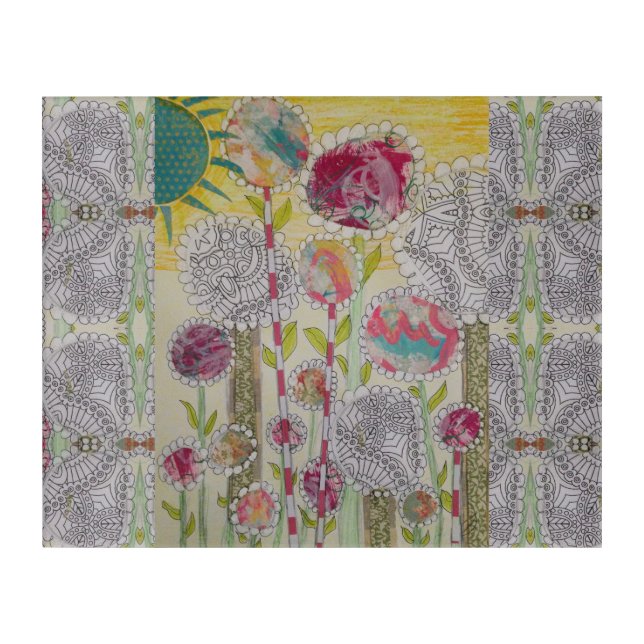 Whimsical Flowers Acrylic Print (Front)
