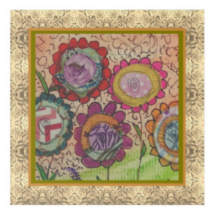 Whimsical Flowers Acrylic Print