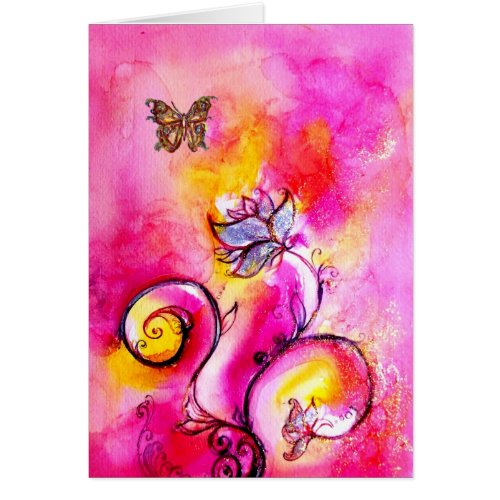 WHIMSICAL FLOWERS  AND BUTTERFLIES