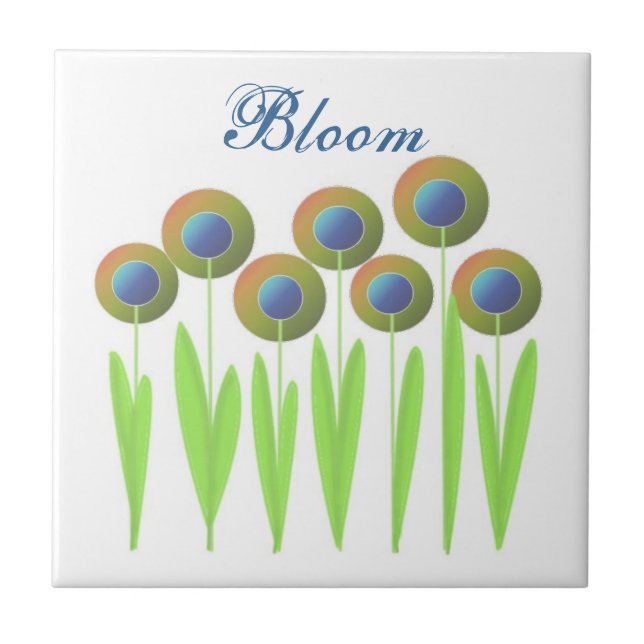 Whimsical Flowers - Bloom Tile (Front)