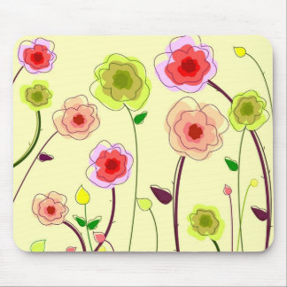 Whimsical Flowers - Mousepad