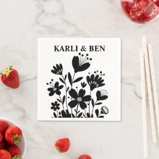 Whimsical Flowers Napkins