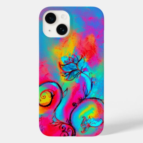 WHIMSICAL FLOWERS pink yellow blue Case_Mate iPhone 14 Case