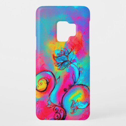 WHIMSICAL FLOWERS pink yellow blue Case_Mate Samsung Galaxy S9 Case