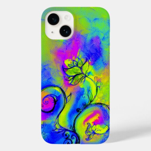 WHIMSICAL FLOWERS pink yellow green purple Case_Mate iPhone 14 Case
